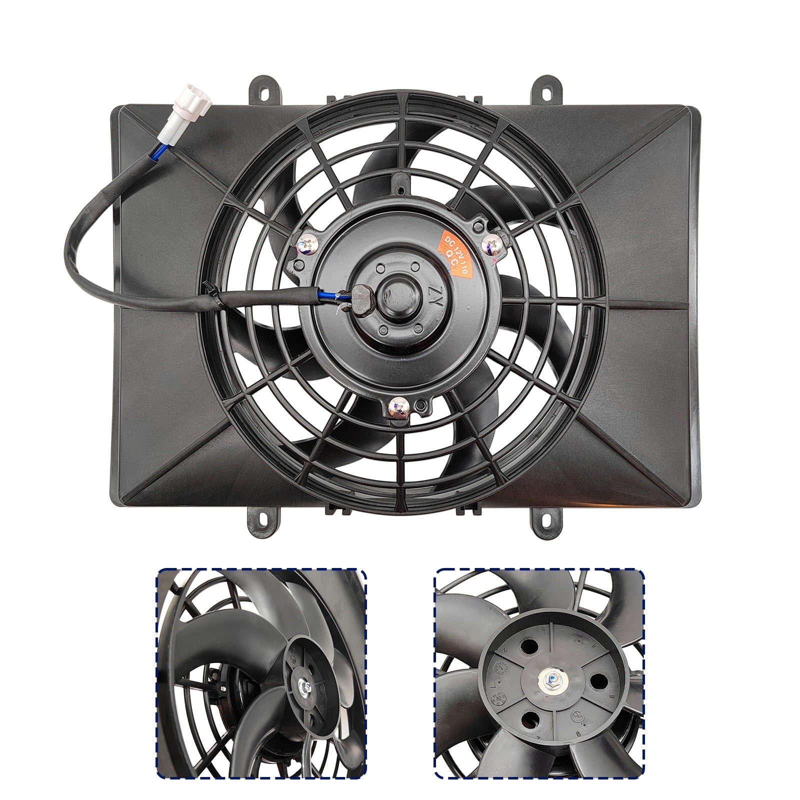 ATV Aluminum Radiator Fan Guard Set Compatible wit