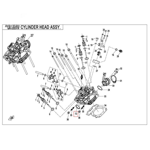 Exhaust Pipe Gasket for CF 400 500 600 800ATV UTV 